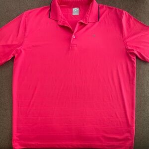Men’s Callaway Opti-Dri Short Sleeve Golf Polo Shirt Size L ~ Pink